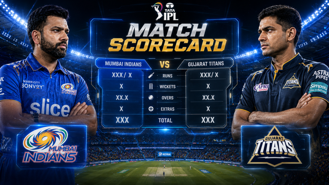 Mumbai Indians Vs Gujarat Titans Match Scorecard