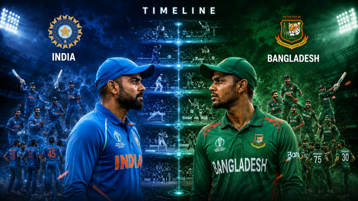 India National Cricket Team Vs Bangladesh National Cricket Team Timeline